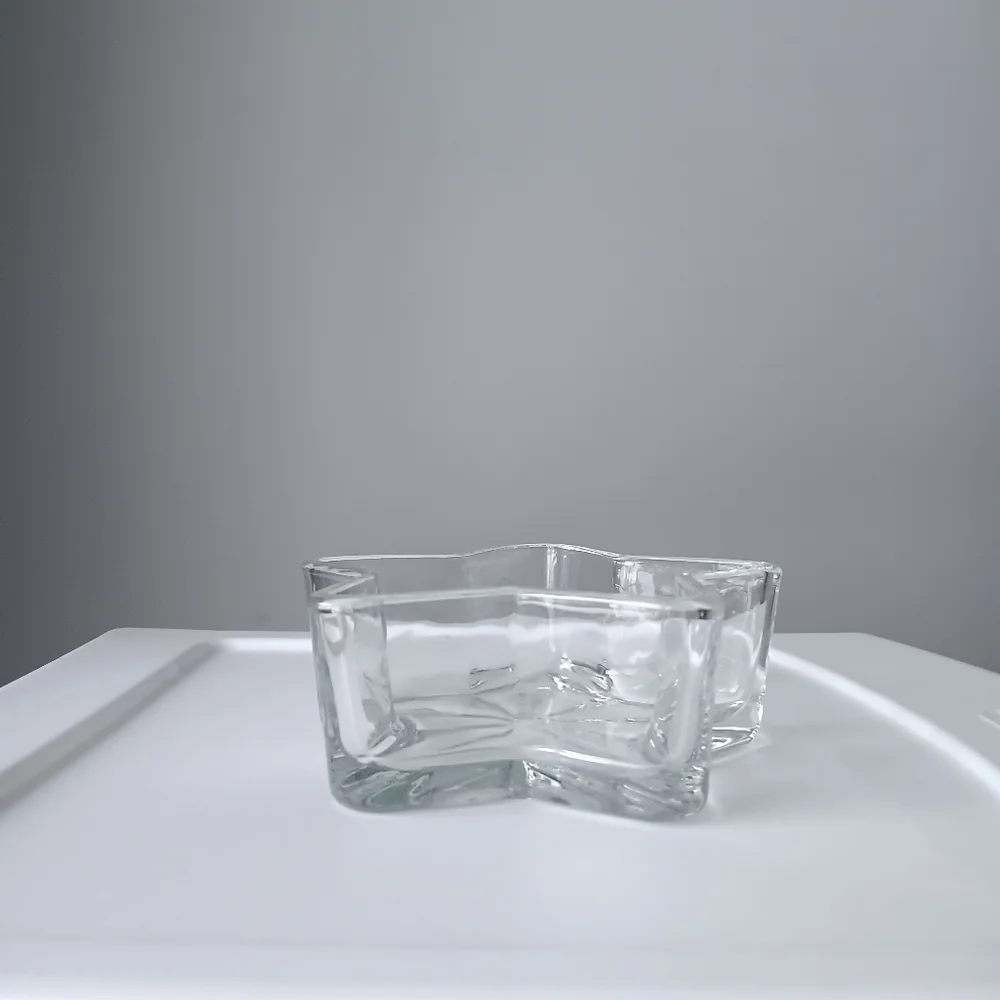 Star Shaped Glass Dish Thick Clear 6